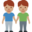 men holding hands, medium skin tone